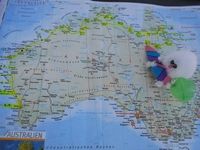 Australienkarte mit aktuellem Standort