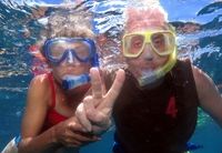 Esther & Wisi beim Schnorcheln am Great Barrier Reef